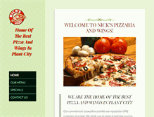 Tablet Screenshot of nickspizzaplantcity.com